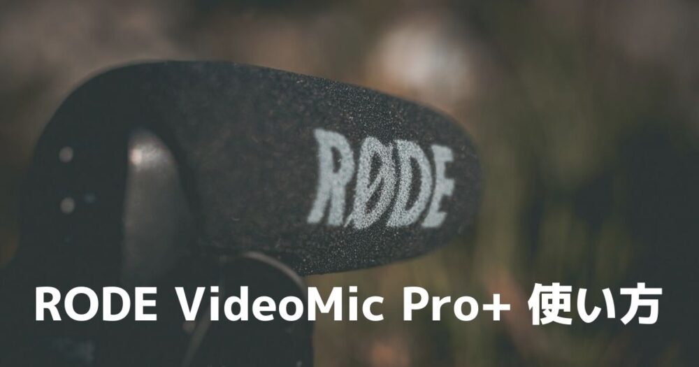 RODE VideoMic Pro+ マイクの使い方【動画撮影】｜Tatsu Movie
